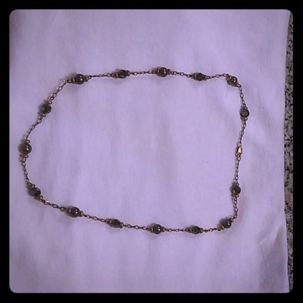 Swarovski crystal and hematite necklace